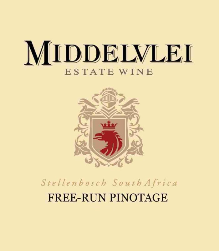 Middelvlei Wines Free-Run Pinotage 2012 Front Label