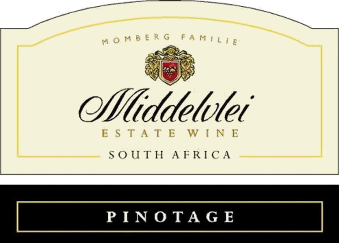 Middelvlei Wines Pinotage 2014 Front Label