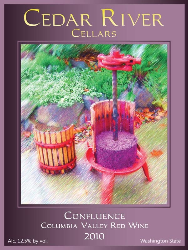 Cedar River Cellars Confluence 2010 Front Label
