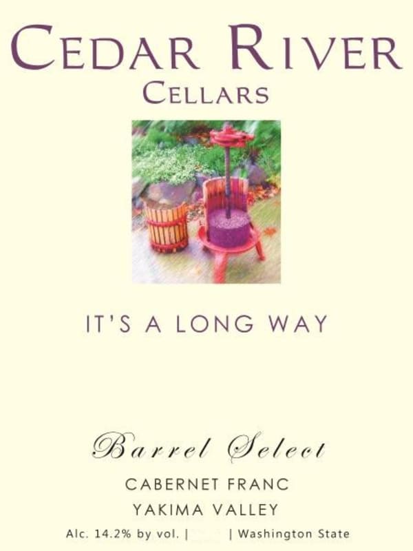 Cedar River Cellars It's a Long Way Cabernet Franc 2013 Front Label