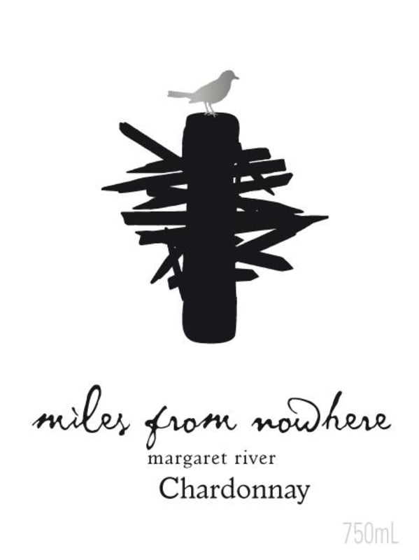 Miles from Nowhere Chardonnay 2016 Front Label