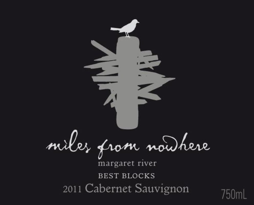 Miles from Nowhere Best Blocks Cabernet Sauvignon 2011 Front Label