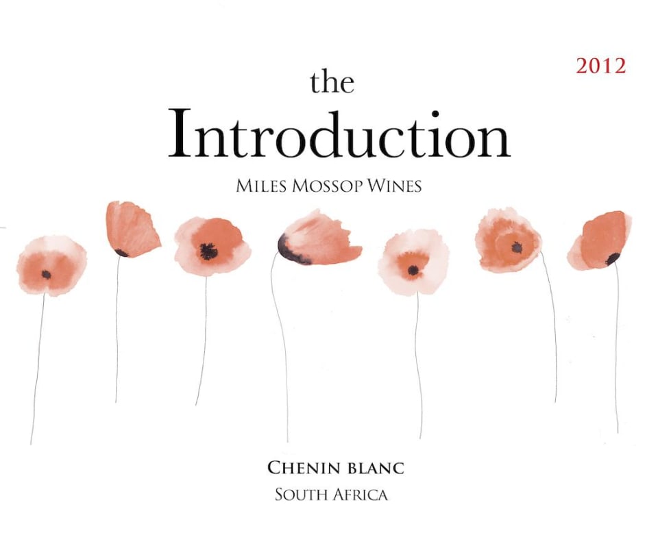 Miles Mossop Wines The Introduction Chenin Blanc 2012 Front Label