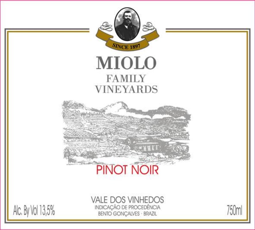 Miolo Wine Group Family Vineyards Pinot Noir 2015 Front Label