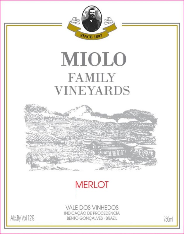 Miolo Wine Group Family Vineyards Merlot 2008 Front Label