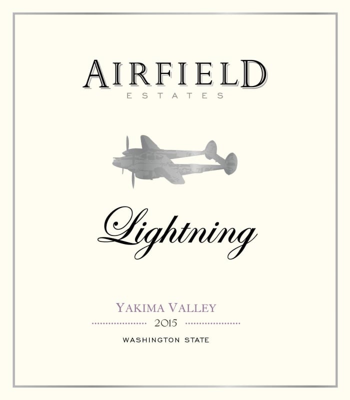 Airfield Estate Lightning 2015 Front Label