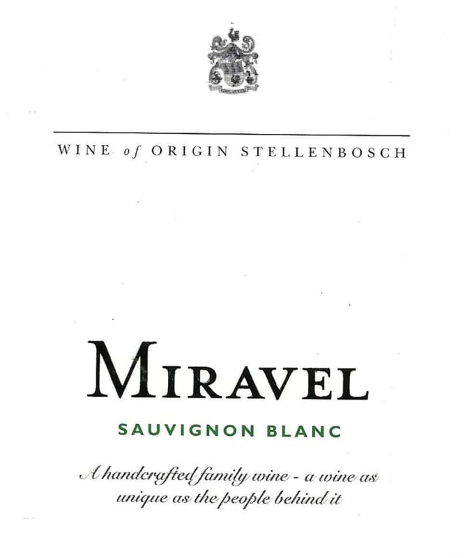 Miravel Sauvignon Blanc 2013 Front Label