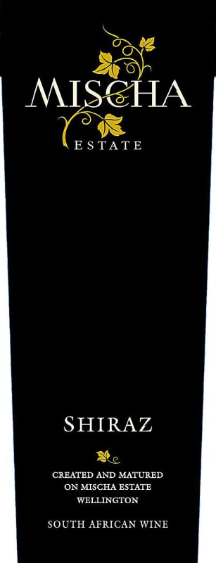 Mischa Estate Shiraz 2013 Front Label