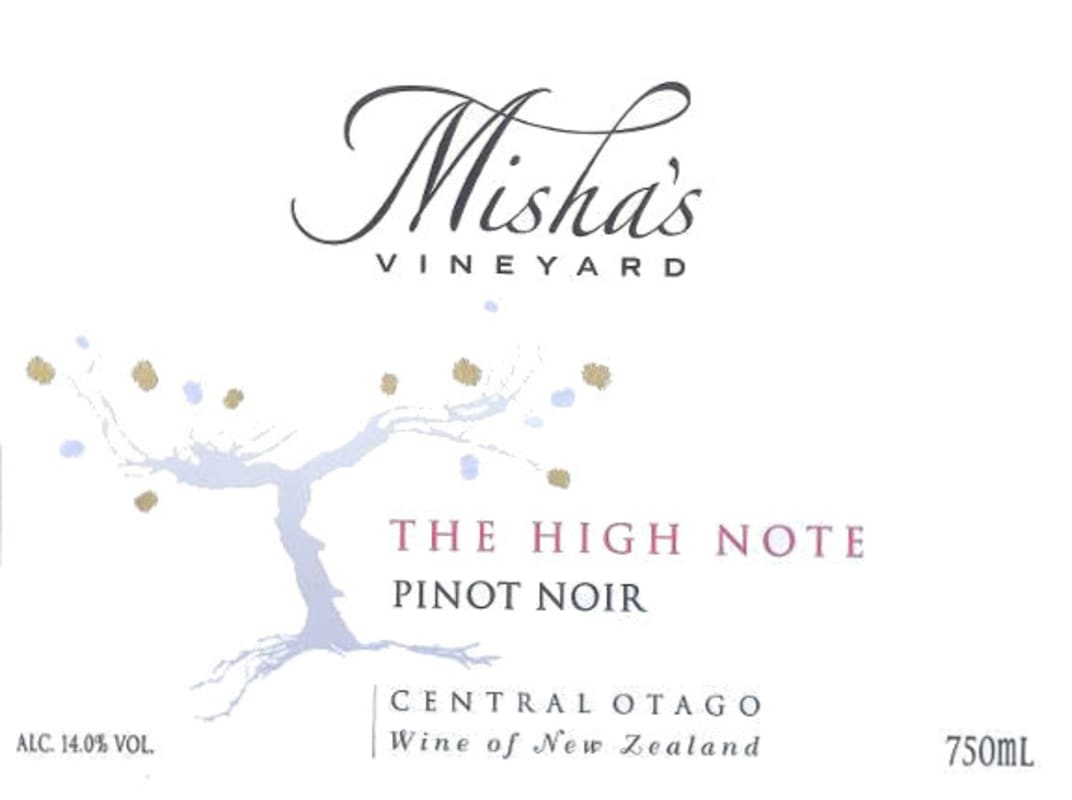 Misha's Vineyard Wines Ltd The High Note Pinot Noir 2011 Front Label