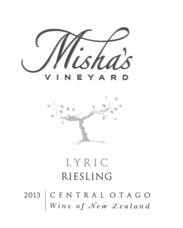 Misha's Vineyard Wines Ltd Lyric Riesling 2013 Front Label