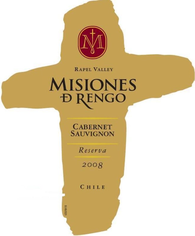 Misiones de Rengo Reserva Cabernet Sauvignon 2008 Front Label