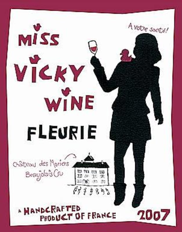 Miss Vicky Wine Fleurie 2007 Front Label