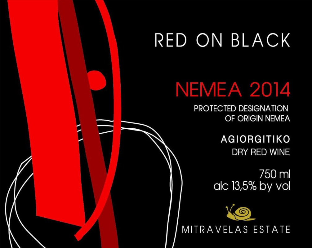 Mitravelas Estate Red on Black Agiorgitiko 2014 Front Label