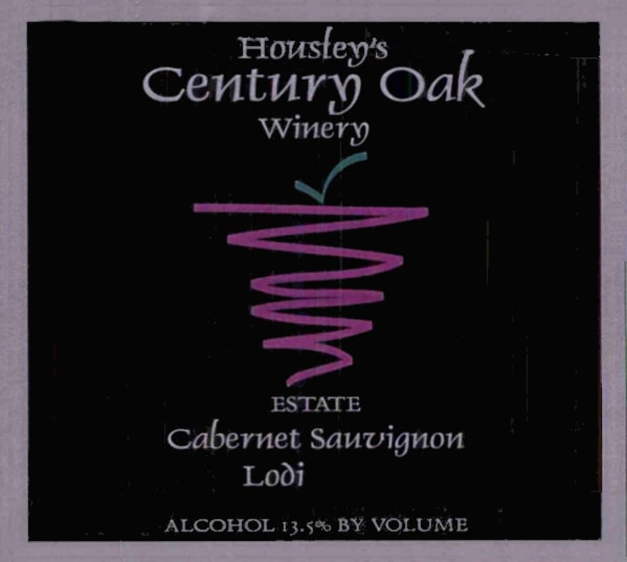 Century Oak Winery Housley's Estate Cabernet Sauvignon 2002 Front Label