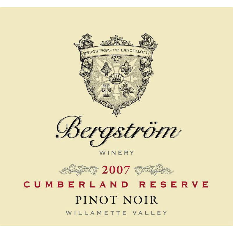 Bergstrom Cumberland Reserve Pinot Noir 2007 Front Label