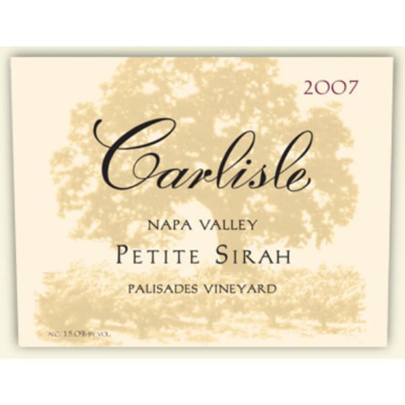 Carlisle Palisades Vineyard Petite Sirah 2007 Front Label