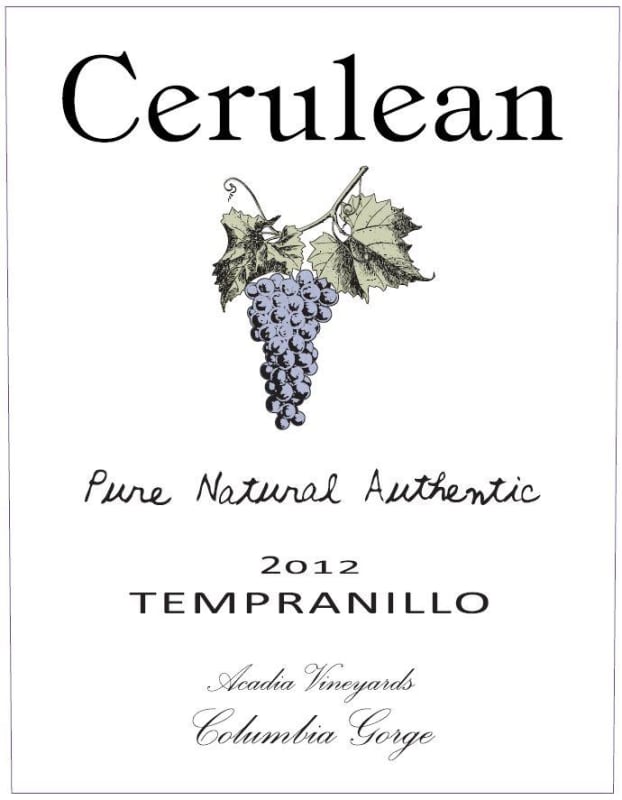 Cerulean Skies Wine Tempranillo 2012 Front Label