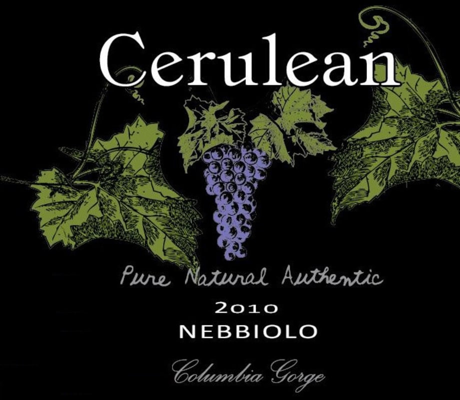 Cerulean Skies Wine Nebbiolo 2010 Front Label