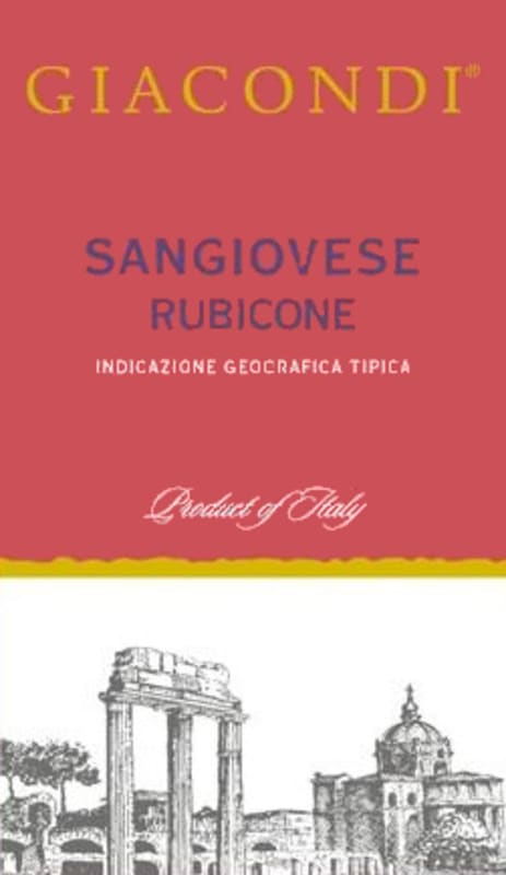 Mondo del Vino Rubicone Giacondi Sangiovese 2012 Front Label
