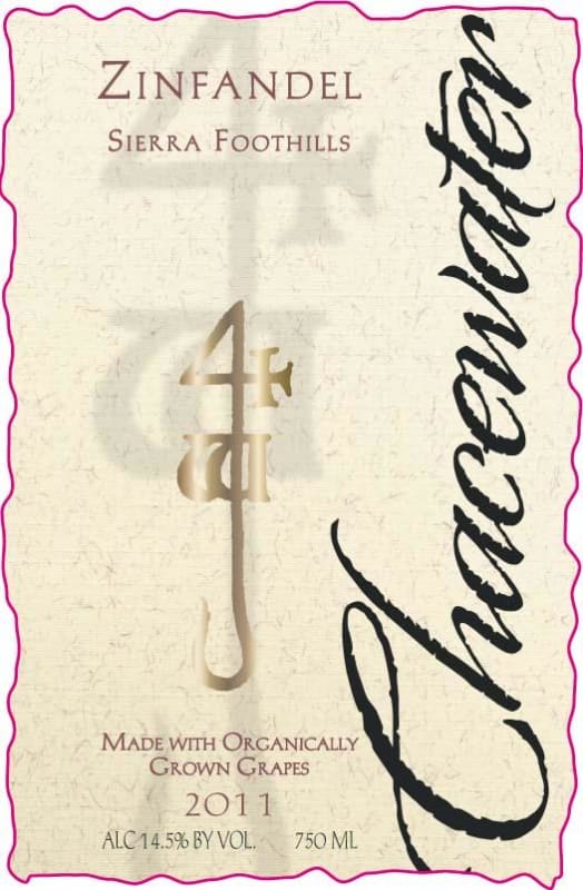Chacewater Winery Zinfandel 2011 Front Label