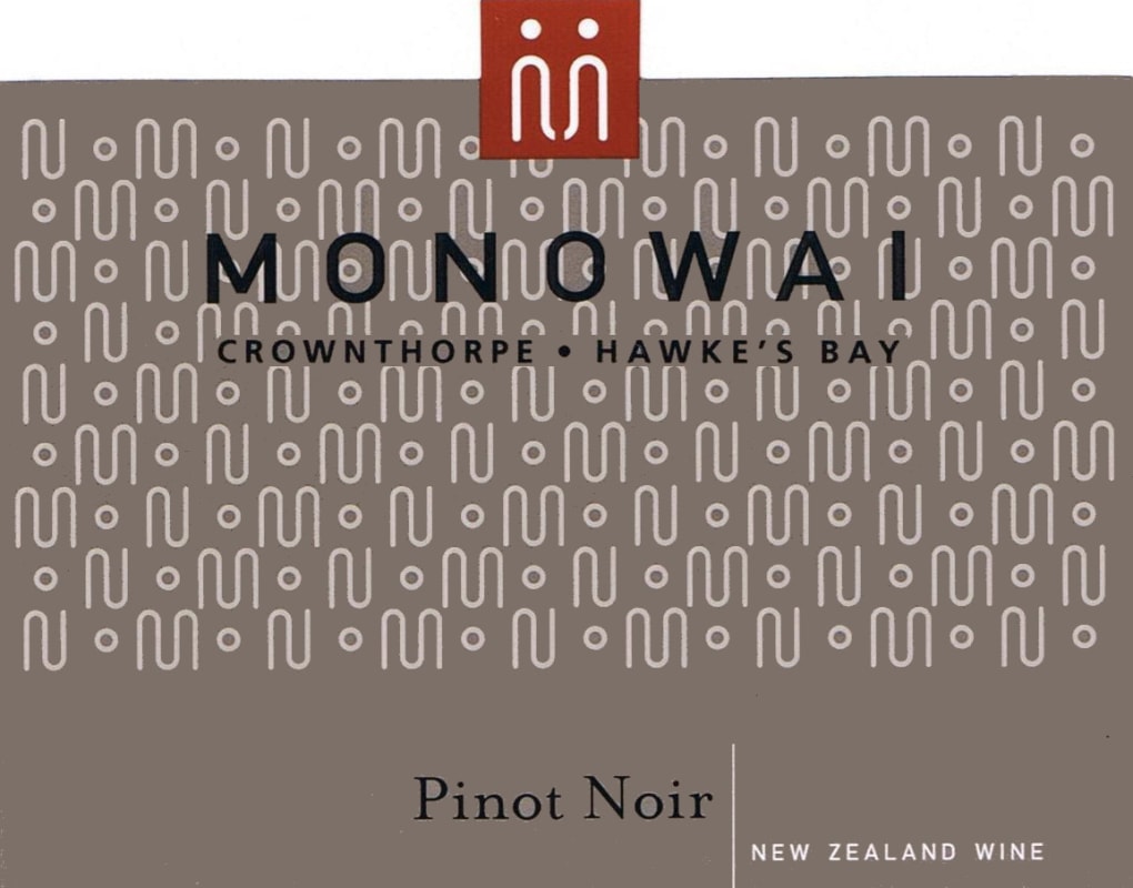 Monowai Estate Hawke's Bay Pinot Noir 2012 Front Label