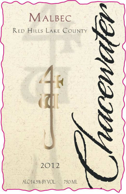 Chacewater Winery Malbec 2012 Front Label