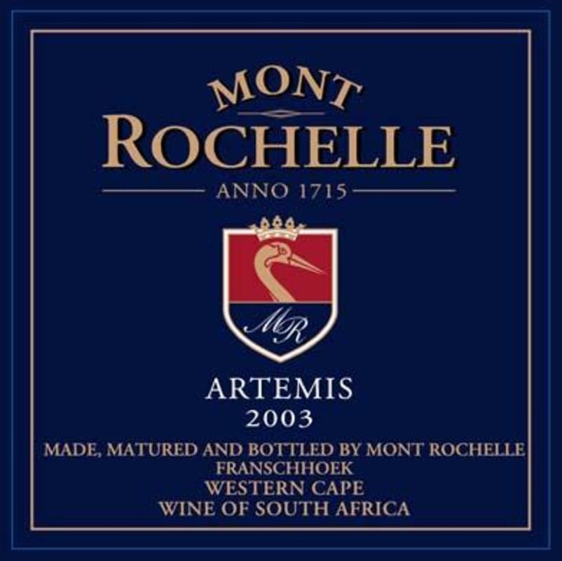 Mont Rochelle Artemis 2003 Front Label
