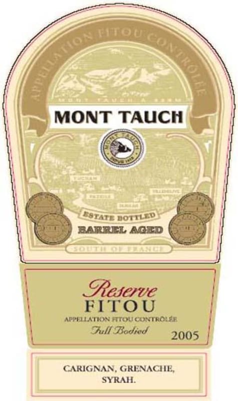 Mont Tauch Fitou Reserve 2005 Front Label