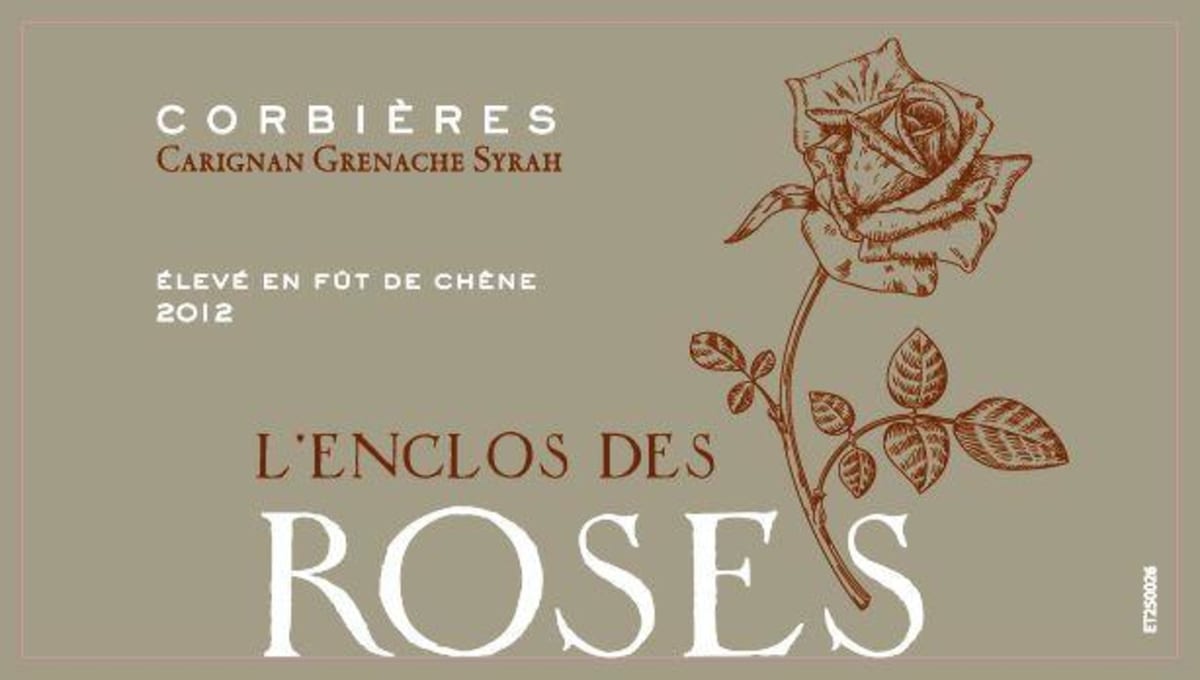 Mont Tauch Corbieres L'Enclos des Roses Rouge 2012 Front Label