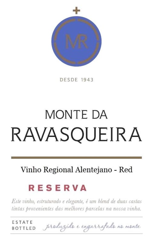 Monta da Ravasqueira Reserva Tinto 2012 Front Label
