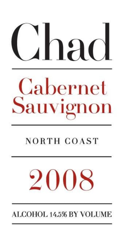 Chad Cabernet Sauvignon 2008 Front Label