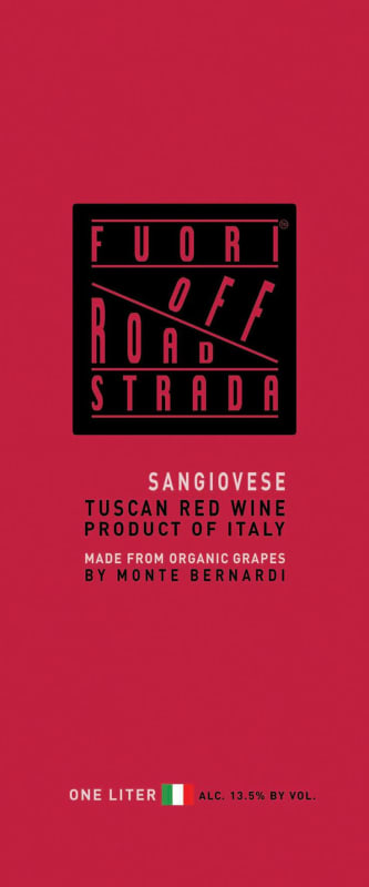 Monte Bernardi Toscana Fuori Strada Off Road Sangiovese 2014 Front Label