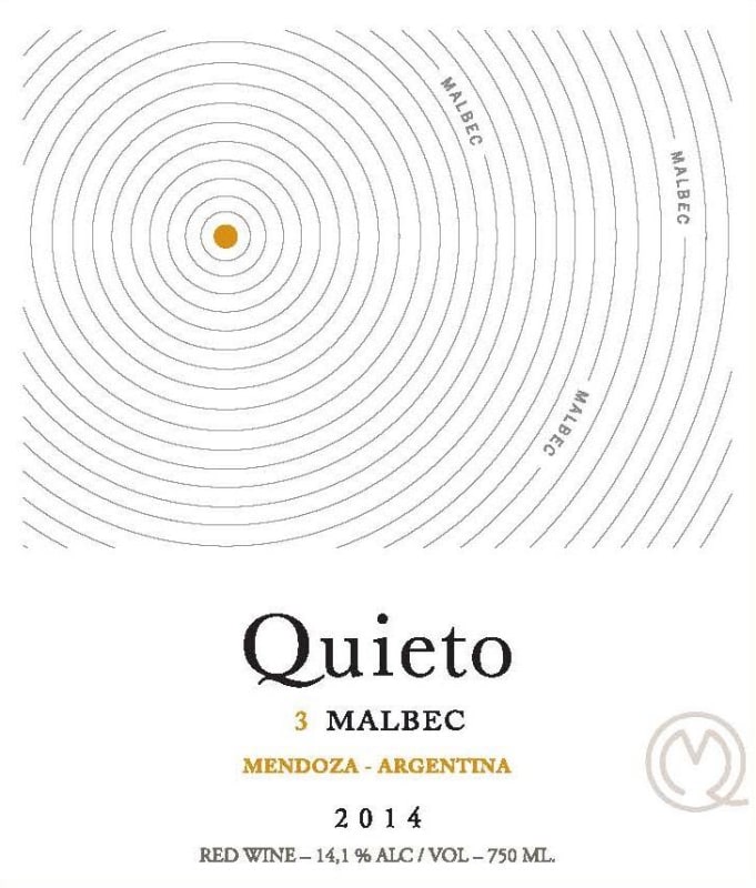 Monte Quieto Malbec 2014 Front Label