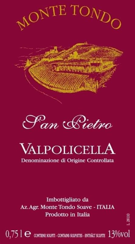 Monte Tondo Valpolicella San Pietro 2010 Front Label