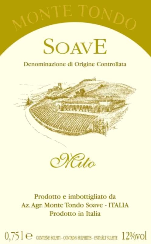Monte Tondo Soave Mito 2014 Front Label