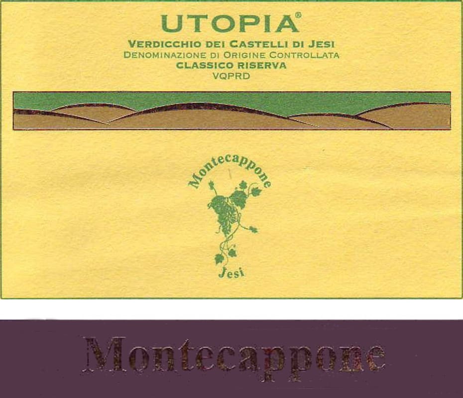 Montecappone Verdicchio dei Castelli di Jesi Classico Utopia Riserva 2006 Front Label