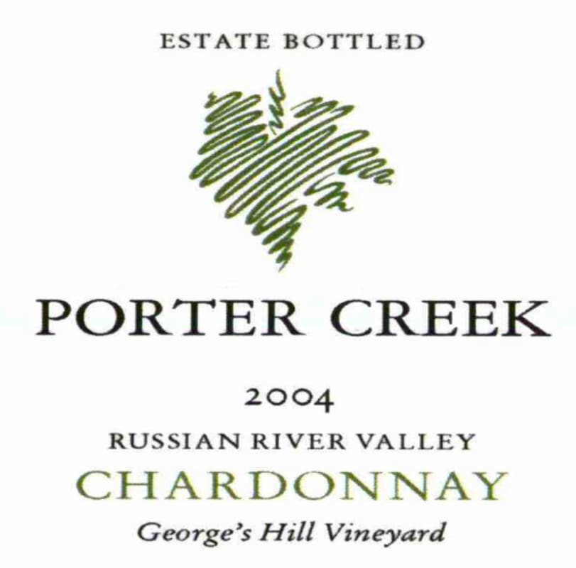 Porter Creek George's Hill Vineyard Chardonnay 2004 Front Label