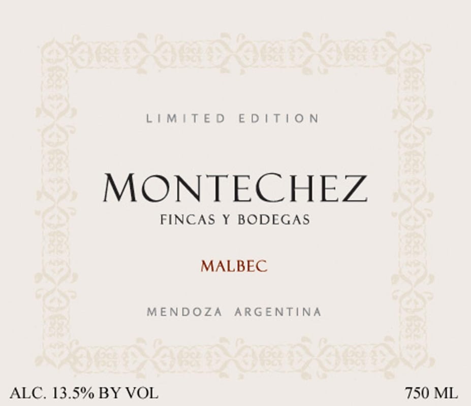 Montechez Fincas y Bodegas Limited Edition Malbec 2011 Front Label