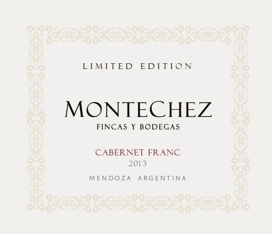 Montechez Fincas y Bodegas Limited Edition Cabernet Franc 2013 Front Label