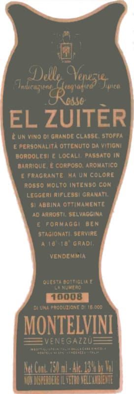 Montelvini El Zuiter Rosso 2002 Front Label