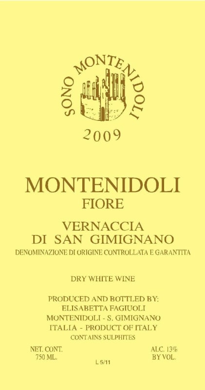 Montenidoli Vernaccia di San Gimignano Fiore 2009 Front Label