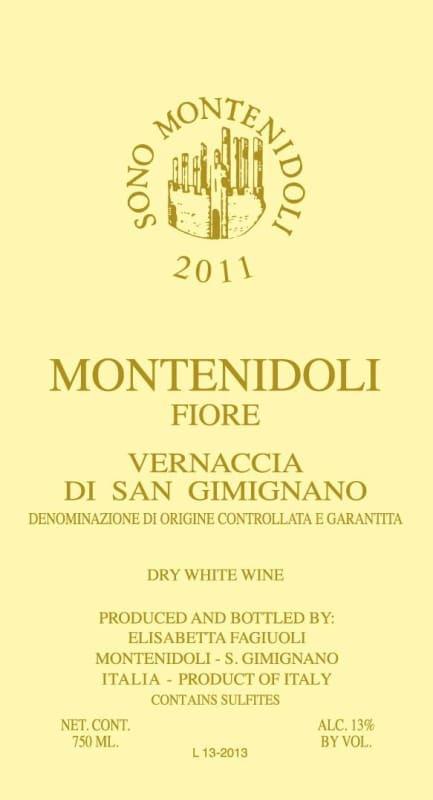 Montenidoli Vernaccia di San Gimignano Fiore 2011 Front Label