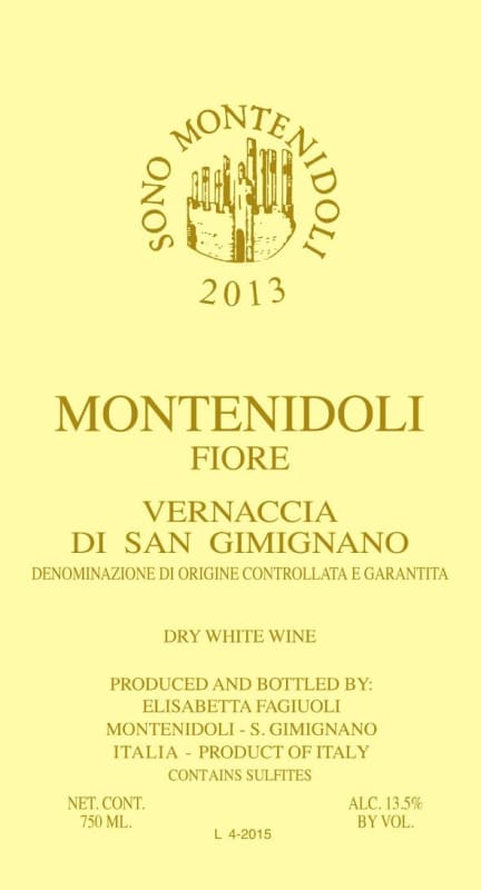 Montenidoli Vernaccia di San Gimignano Fiore 2013 Front Label