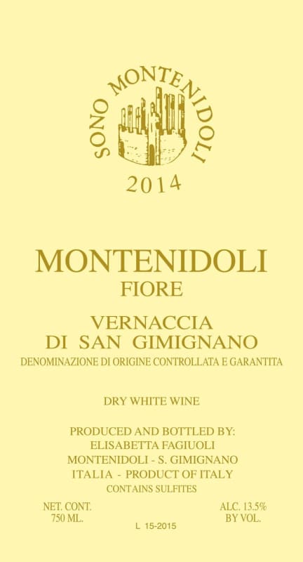 Montenidoli Vernaccia di San Gimignano Fiore 2014 Front Label
