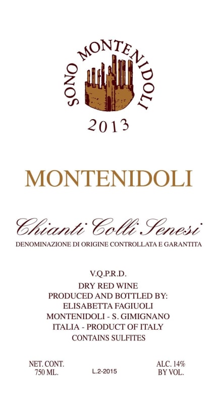 Montenidoli Chianti Colli Senesi Montenidoli 2013 Front Label