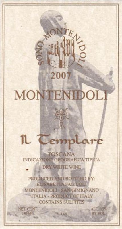Montenidoli Toscana Il Templare 2007 Front Label