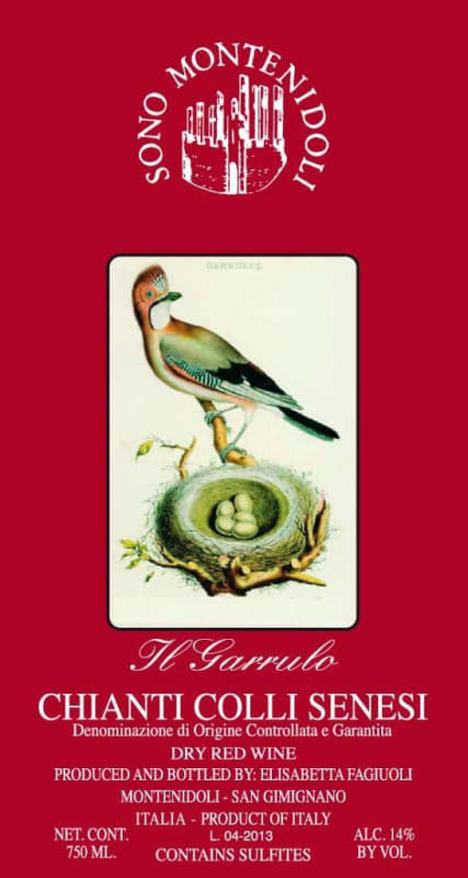 Montenidoli Chianti Colli Senesi Il Garrulo 2012 Front Label