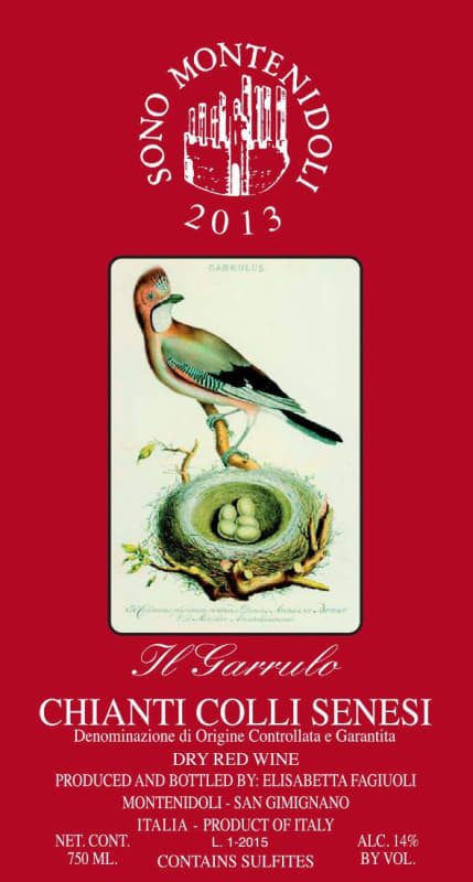 Montenidoli Chianti Colli Senesi Il Garrulo 2013 Front Label