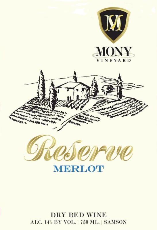 Mony Vineyard Reserve Merlot 2010 Front Label