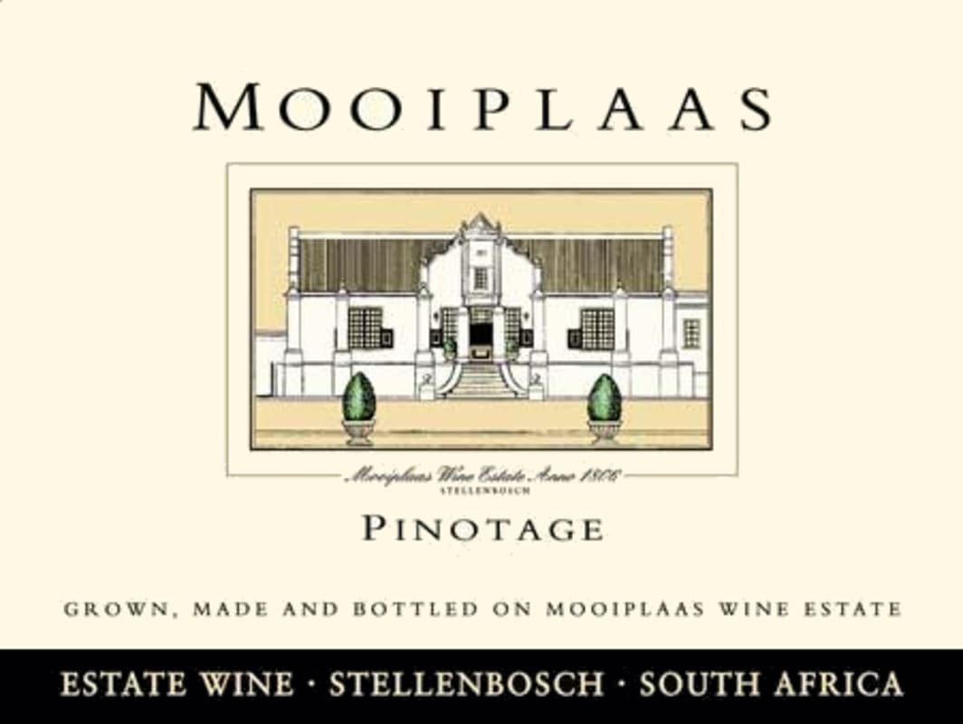 Mooiplaas Wine Estate Pinotage 2004 Front Label
